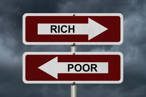Rich versus poor Stock Illustration