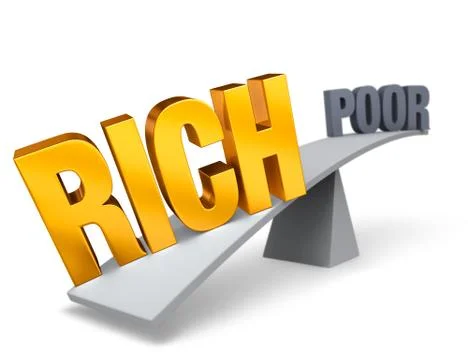 Rich versus poor Stock Illustration