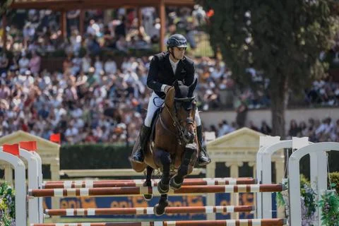 Richard Vogel (GER) in action on ROME ROLEX GRAND PRIX 2023 Stock Photos