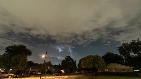 Richardson, Texas - October 20, 2019: Dallas Thunderstorm Clouds Tornado Stock Footage 118465249