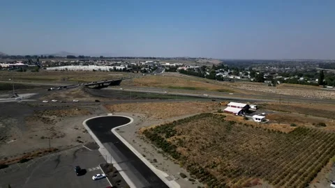 Richland WA Queensgate Overpass Stock Footage 215445699