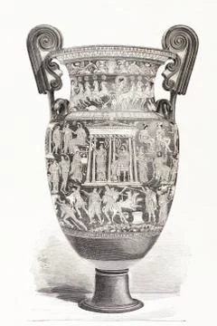 Richly Decorated Greek Vase. From El Mundo Ilustrado, Published Barcelona, 18 Stock Photos