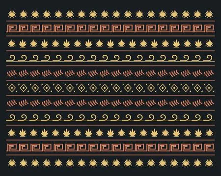 A richly layered decorative pattern combines botanical symbols, spirals, ge.. Stock Illustration