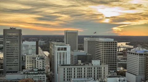 Richmond city sunset Stock Footage 57981568