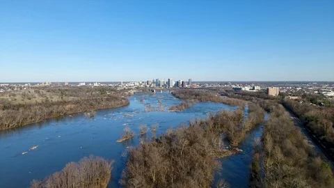 Richmond skyline drone Stock Footage 123330602