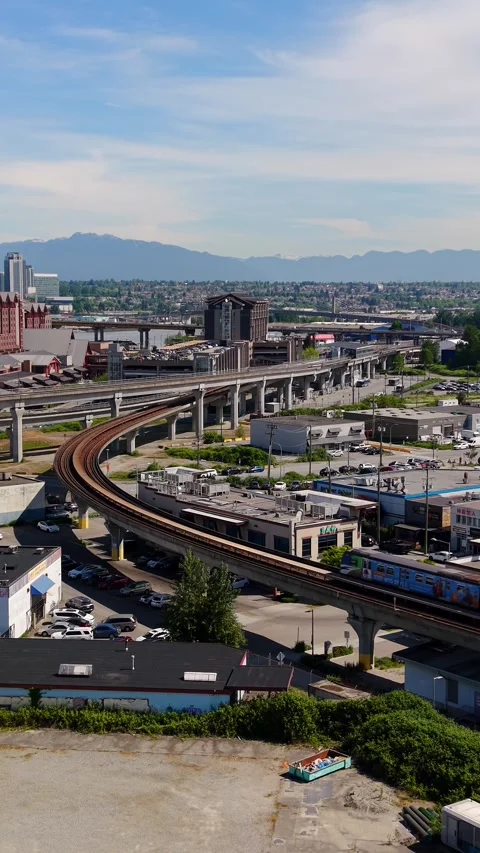 Richmond SkyTrain Curve 스톡 동영상 338070821