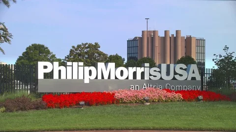 Richmond VA Philip Morris USA Headquarters Signage Stock Footage