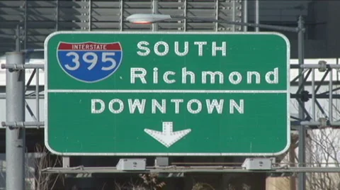 Richmond, VA road sign Stock Video Pond5