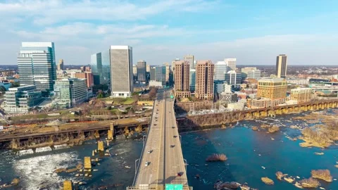 Richmond Virginia Aerial Hyperlapse Stock Footage 331403989