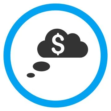 Richness Dream Clouds Flat Rounded Vector Icon 스톡 일러스트