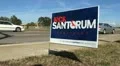 Rick Santorum Campaign Sign 01 HD Footage