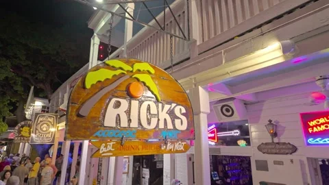 Ricks Bar in Key West Florida - KEY WEST, UNITED STATES - NOVEMBER 4, 2024 Stock Footage 292973293