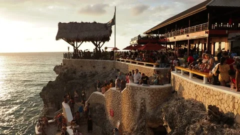 Rick's Cafe in Negril, Jamaica Stock Footage 139010580