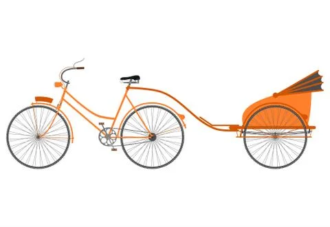 Rickshaw. Stock Illustration