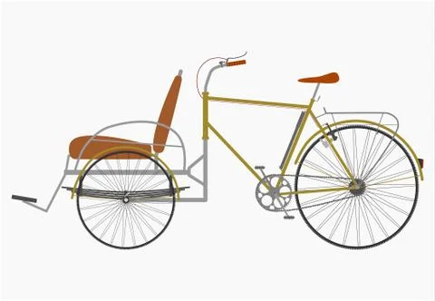 Rickshaw. Stock Illustration