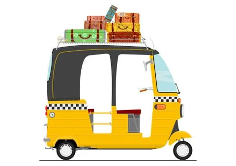 Rickshaw. Stock Illustration