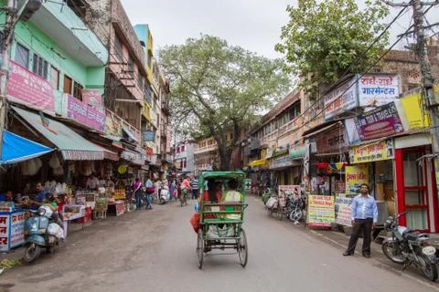 Rickshaw Passengers Stock-Fotos