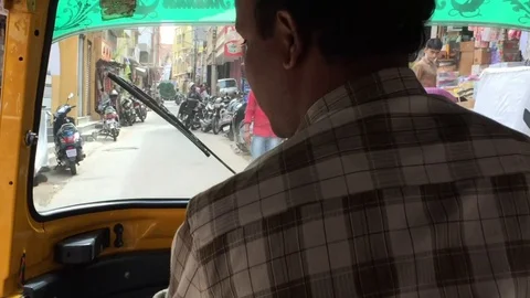 Rickshaw ride in Mysore, India Видео 127646818