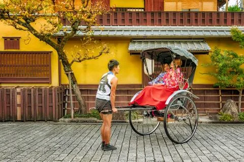 RICKSHAW RIDE SATISFACTION. Stock Photos