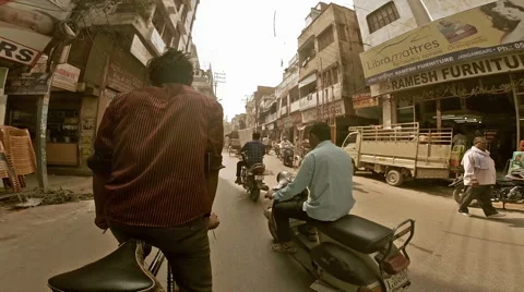 Rickshaw in Varanasi Stock Footage 44093938
