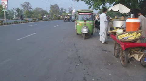 Ricshaw and donkey cart Stock Footage 29755341
