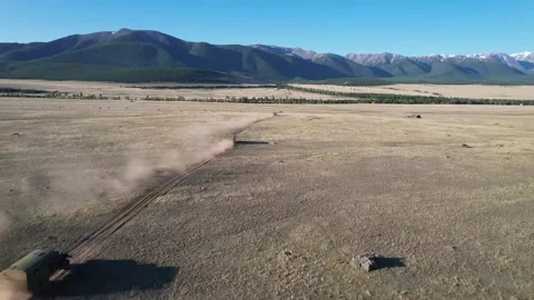 Ridding in steppe Stock Footage 210404495