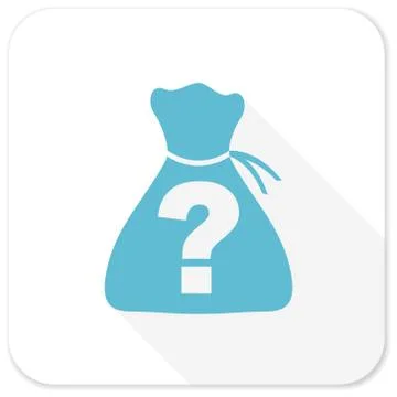 Riddle blue flat icon Stock Illustration