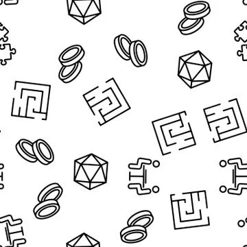 Riddle Play Equipment Vector Seamless Pattern Stock Illustration