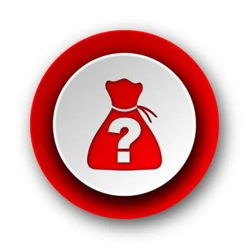 Riddle red modern web icon on white background. Stock-Illustration