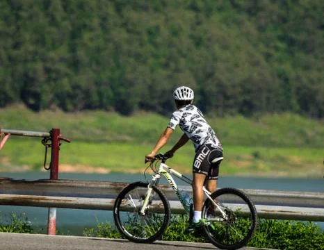 Ride bicycle Stock Photos