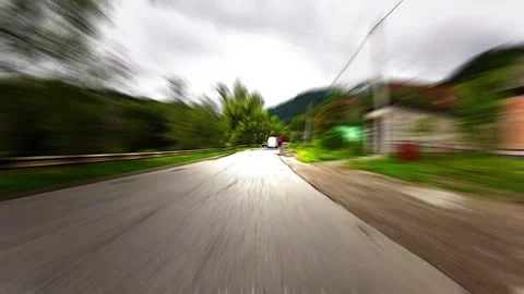 Ride on a car. timelapse. blurred background Stock Footage 145803779