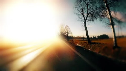 Ride on a car. timelapse. blurred background Stock Footage 196087315