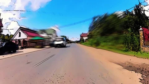 Ride on a car timelapse Stock Footage 109341358