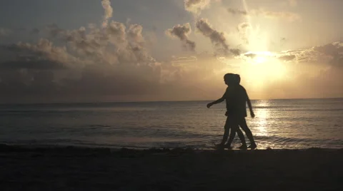 Ride at dawn on the beach Video stock 59737653