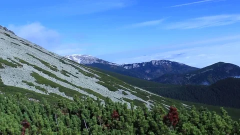 Ride down on funicular in mountains Stock Footage 70875115