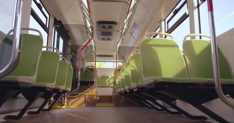 A ride on an electric tram Stock Footage 99234771