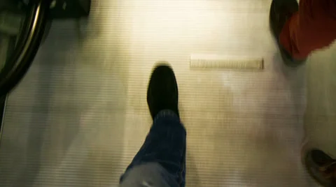 Ride the escalator Stock Footage 37154016