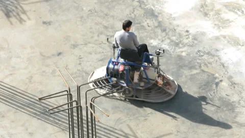 Ride-on grinding machine Stock Footage 105471203