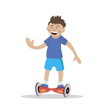 Ride the gyroscoote Stock Illustration