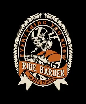 Ride harder Stock Illustration
