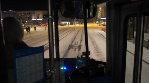 The ride of a Helsinki tram Stock Footage 58937994
