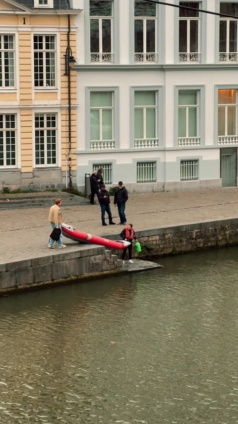 A ride on an inflatable boat Stock Footage 325041341