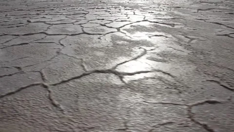 Ride over salt flats of Danakil depression Stock Footage 336408078