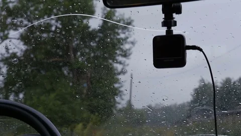 Ride in rainy weather Stock Footage 80144945