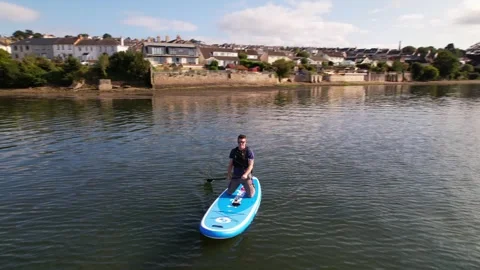 Ride of Sail Boat at Cornwall City Beach of England Stock Footage 252557652