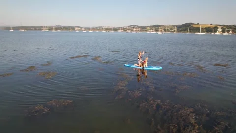 Ride of Sail Boat at Cornwall City Beach of England Stock Footage 252557667