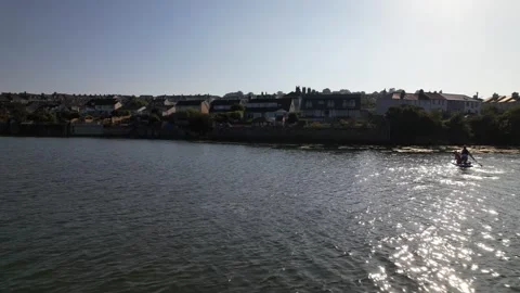 Ride of Sail Boat at Cornwall City Beach of England Stock Footage 252557702