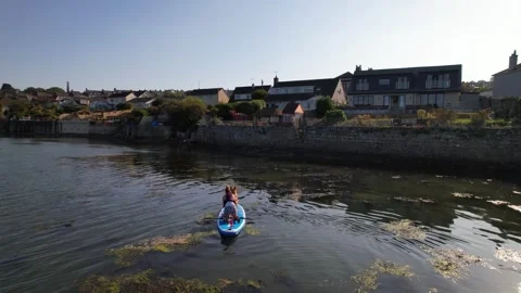 Ride of Sail Boat at Cornwall City Beach of England Stock Footage 252558009