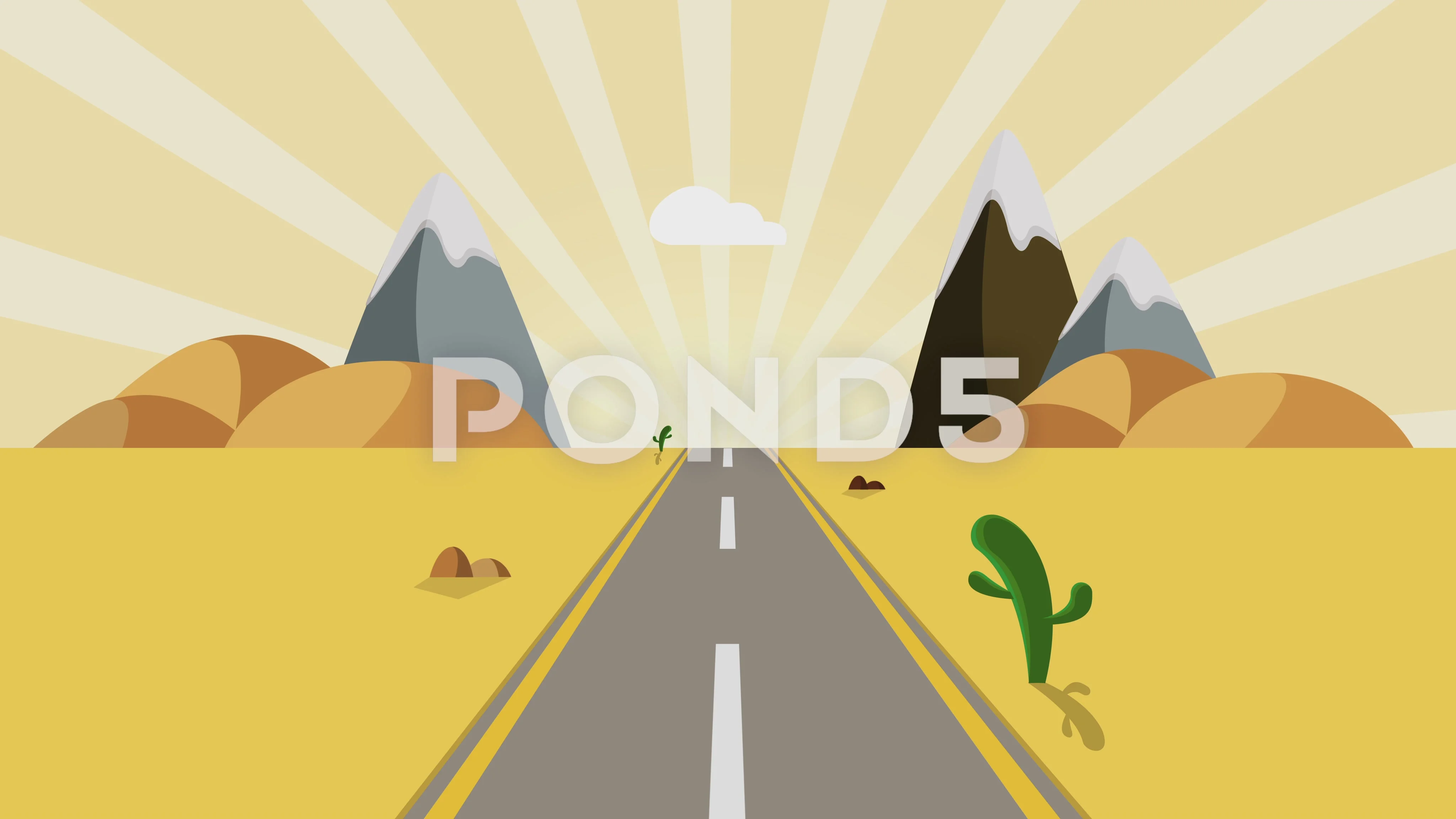 Animated Road Loop Stock Footage ~ Royalty Free Stock Videos | Pond5
