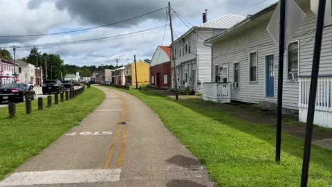 Ride Through Smalltown Stock Footage 208140374